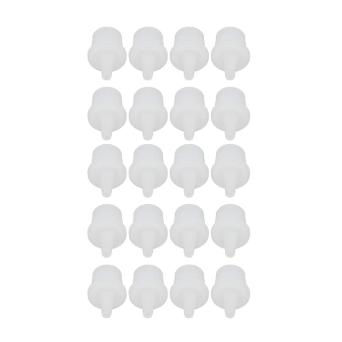 Lot de 20 embouts de rechange pour colle à cils en ABS brillant pour pigments white