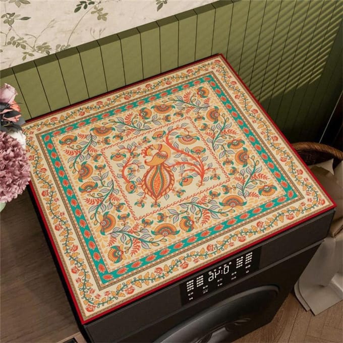 Wasmachine Droger Mat - Apparaat Bescherming - Huishoudelijk Gebruik - Absorberend Sneldrogend - 40 x 50 cm - Grijs