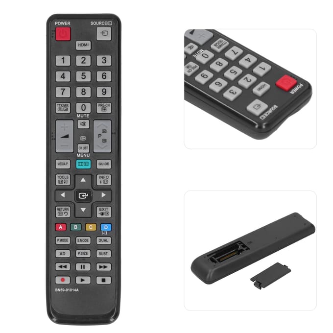 TV Afstandsbediening Vervanging voor Samsung BN59‑01014A AA59‑00508A AA59‑00478A AA59‑00466A gray