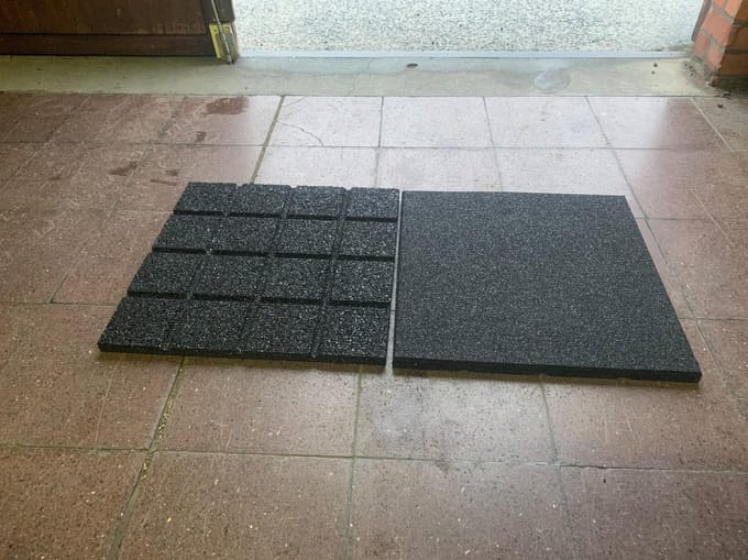 Terrastegel, tuintegel rubber 500*500*25mm set van 20 (5m²)
