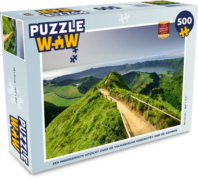 Puzzel Een panoramisch uitzicht over de vulkanische gebergtes van de Azoren - Legpuzzel - Puzzel 500 stukjes