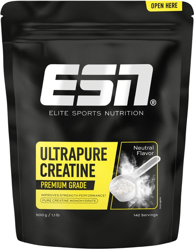 ESN Ultrapure Creatine Poeder, 500g - Puur Creatine Monohydraat, Premium Kwaliteit, Veganistisch