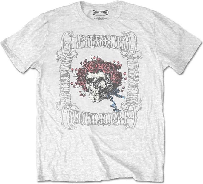 Grateful Dead - Bertha With Logo Box Heren Tshirt - S - Wit
