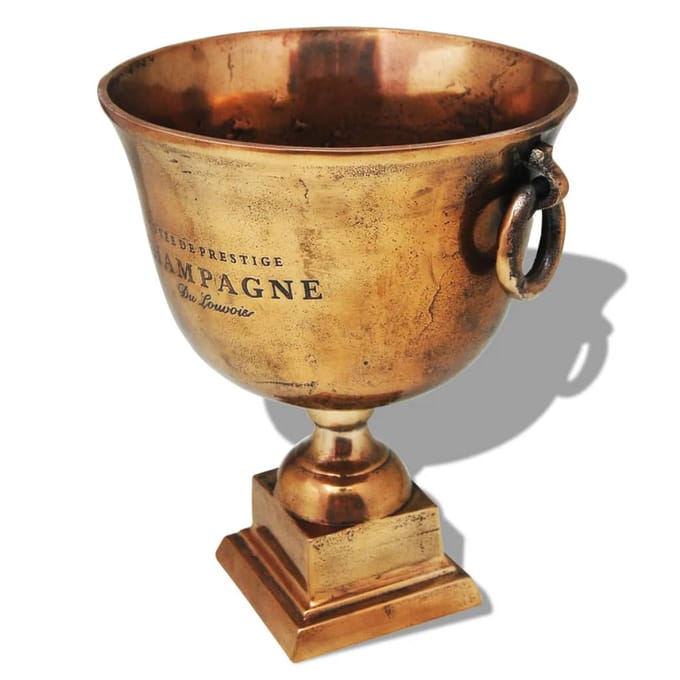 Vidaxl Champagne-emmer in de vorm van een kelk, Koperkleurig, Bruin
