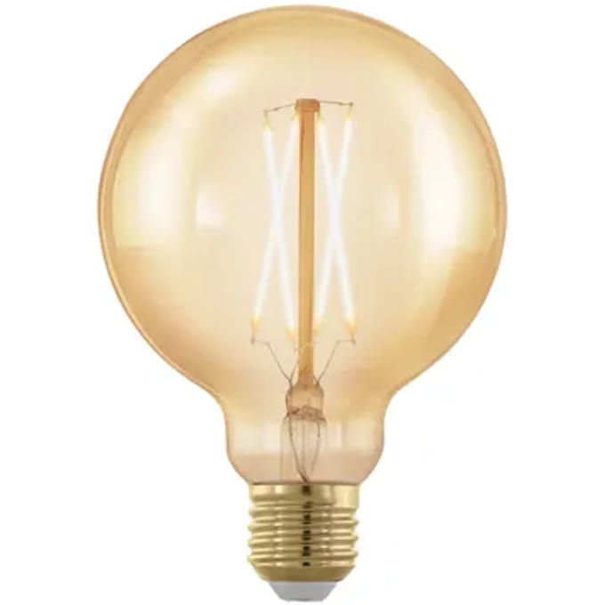 Eglo Ledfilamentlamp Globe 3 - Amber - D9,5cm - Warm Wit - E27 - 4w