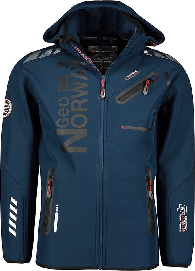 Geographical Norway Softshell Jas Heren Blauw/Zwart Royaute - S