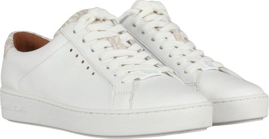 Michael Kors Irving Lace Up Dames Sneakers - Wit/Beige - Maat 40