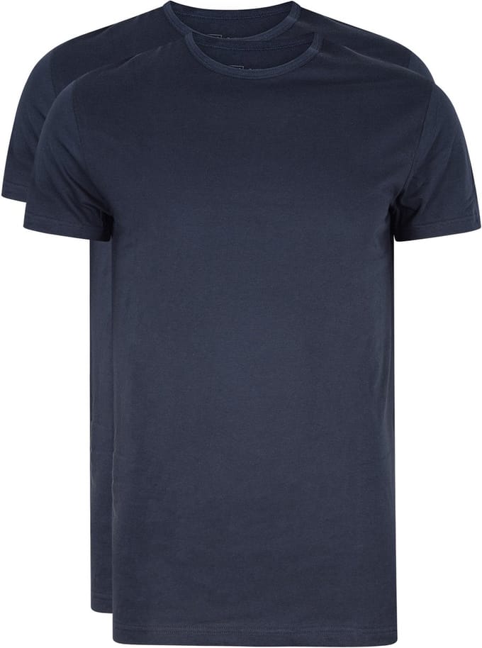 RJ Everyday Rotterdam 2-Pack Heren Ronde Hals T-Shirt Navy M