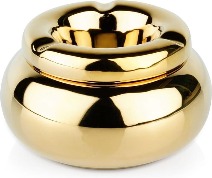 Asbak Dolomiet Gouden Rond 11 cm - Binnen en Buiten