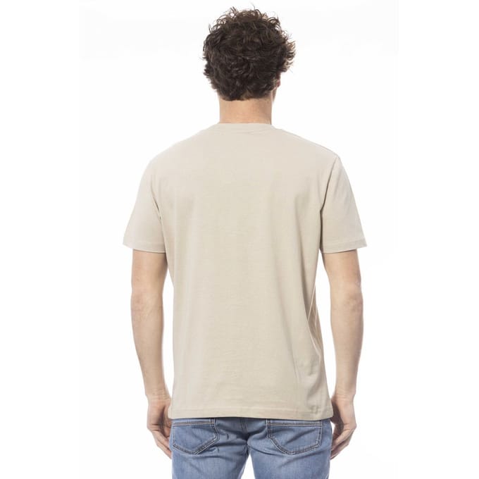 Beige T-shirt Casual Stijl