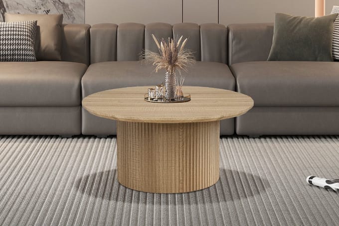 Salontafel 'Lagos' 80 cm Rond Decor Eik Naturel