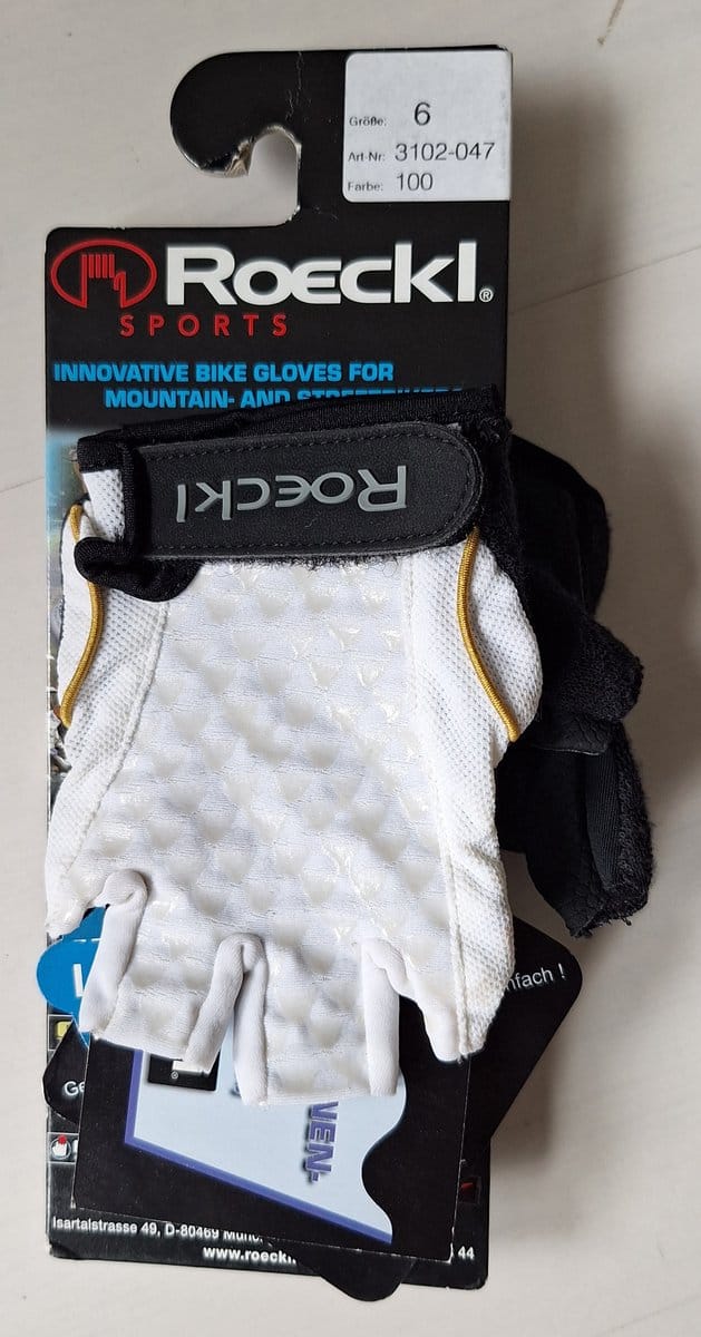 Roeckl ROECK-GRIP Fietshandschoenen – Wit – Maat 6
