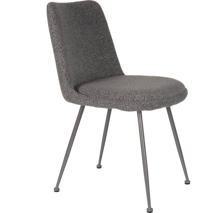 Housecraft Living Fijs Eetkamerstoelen Grijs - Set van 2
