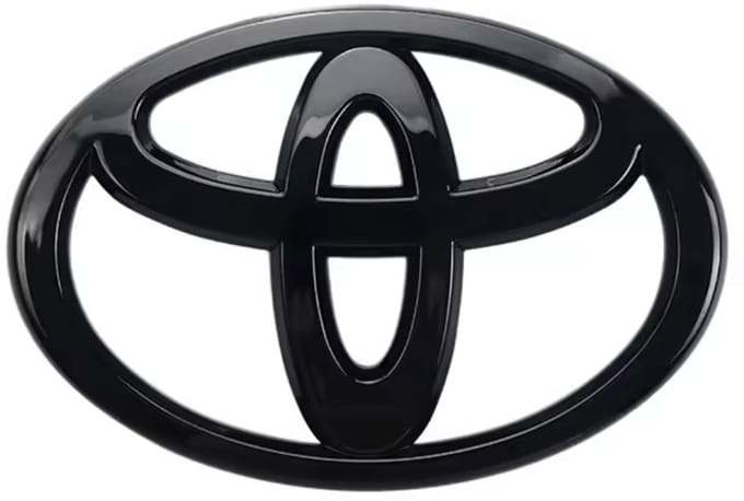 Toyota Embleem - Logo voor Grill/Kofferbak - Zwart - 120mm