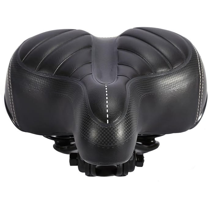 Selle de vélo de route et de montagne confortable et large avec rembourrage souple gray