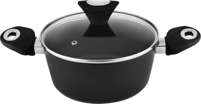 Kookpan 20 cm met Deksel en Antiaanbaklaag voor Alle Warmtebronnen