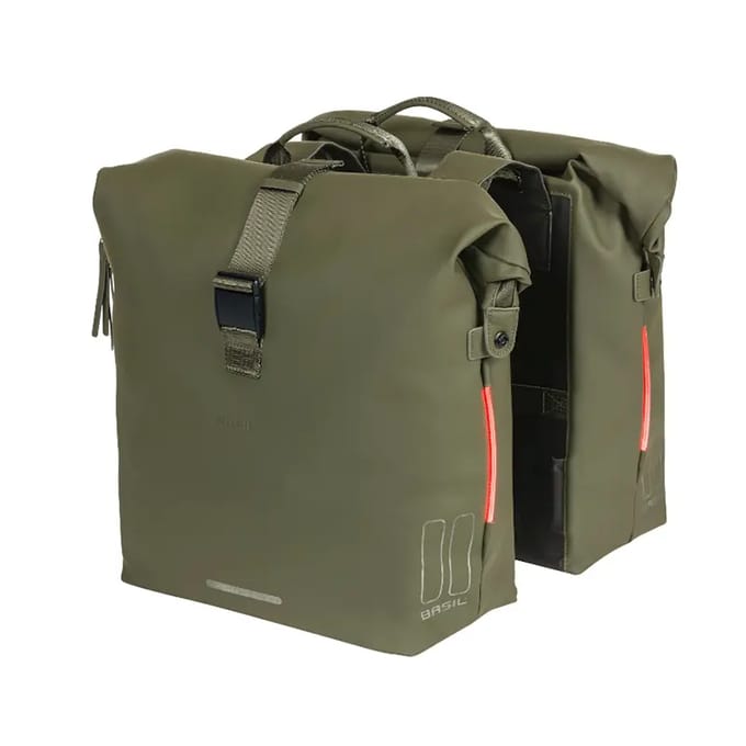 Basil SoHo Dubbele fietstas Nordlicht - Mosgroen - 41 Liter