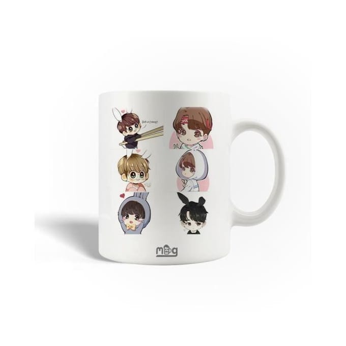 Mug en Céramique - BTS - Jungkook - 30cl - Blanc - Compatible lave-vaisselle