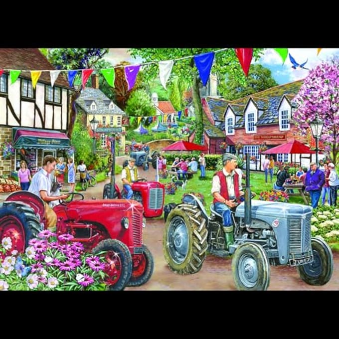 House of Puzzles legpuzzel Tractor Parade 1000 stukjes Find the Differences.