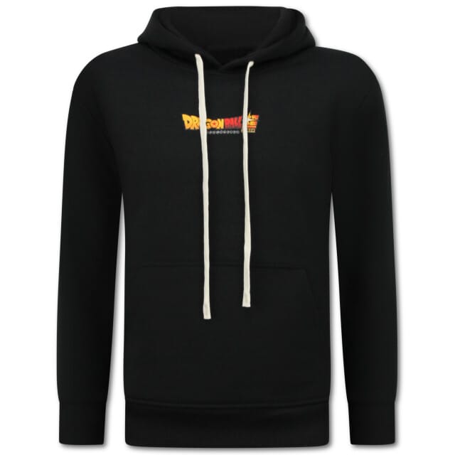Oversized Hoodie Heren met Capuchon - Dragon Ball Print - Dik Geweven - 5682 - Zwart