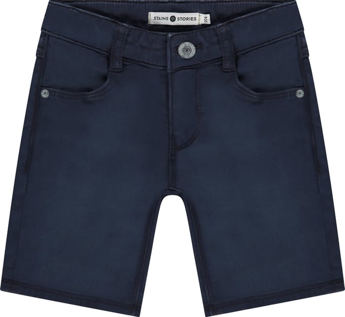 Stains and Stories boys short Jongens Broek - dark royal - Maat 98