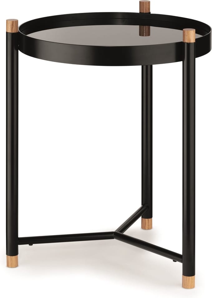 Oak Bijzettafel - Hoog - Zwart - Kela