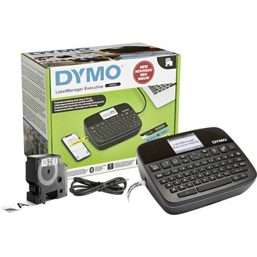 DYMO LabelManager Executive 640 CB draagbare labelprinter | Compacte labelmakermachine met QWERTY-toetsenbord | Bluetooth- en USB-connectiviteit | Compatibel met DYMO D1 standaard en duurzame labels