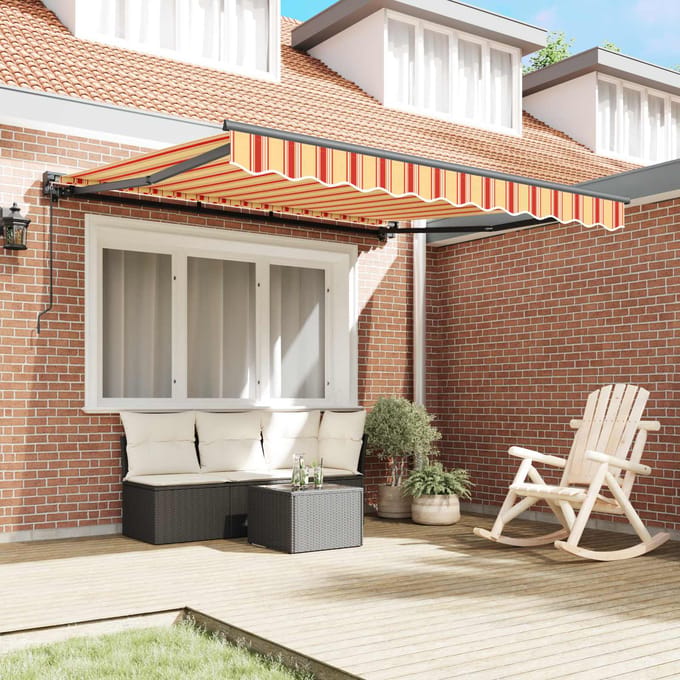 vidaXL Zijde Frame Meerkleurig 300 x 250 cm Polyester met PU-coating