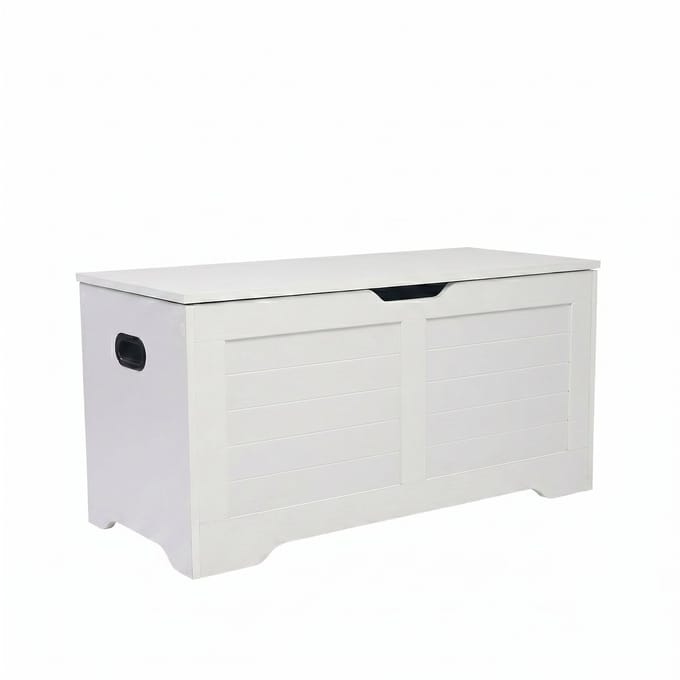 Monza Home Opbergbox Wit – Opbergkist & Schoenenbank – 100×40×46cm