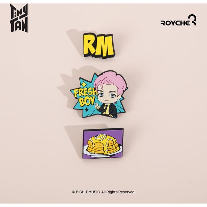 BTS (BangTan-jongens) TinyTAN Butter Rubber Pin Badge, officieel, origineel, authentiek, K-POP, idool