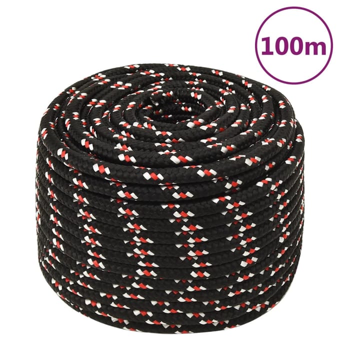 vidaXL - Boot - touw - 14 - mm - 100 - m - polypropyleen - zwart