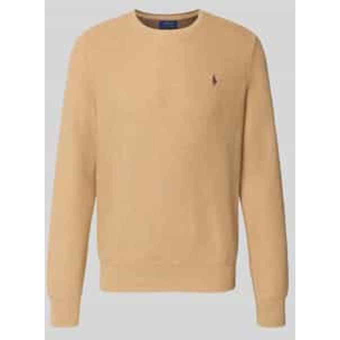 Gebreide pullover met labelstitching