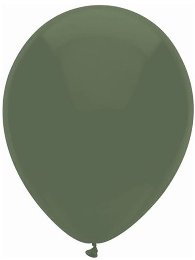 Mos groen ballonnen 12 inch - 30 cm - 50 stuks.