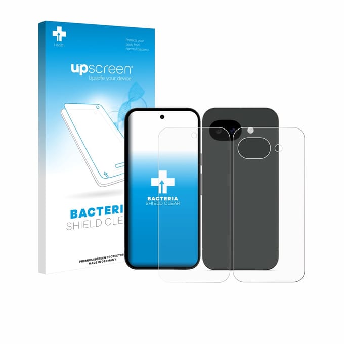 upscreen - Screenprotector voor Google Pixel 10a (Voor+Achter) - Folie Beschermfolie transparant antibacterieel