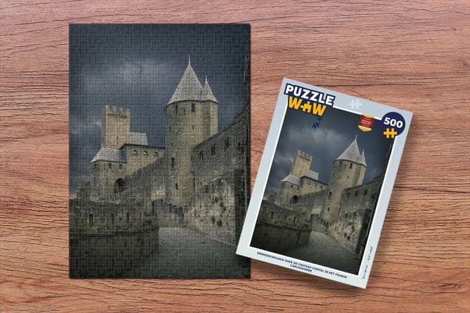 Puzzel Carcassonne - Kasteel - Storm - Legpuzzel - Puzzel 500 stukjes
