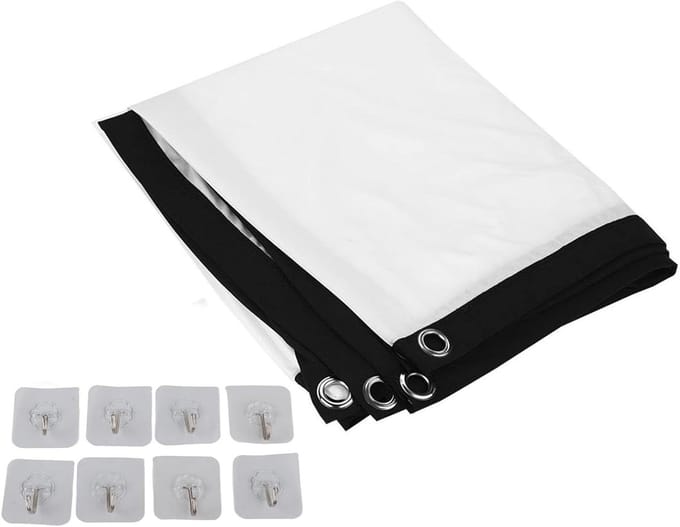Projectiescherm - Draagbaar Scherm - Thuisbioscoop Creëren - Uniforme Lichtverdeling - 100 inch - Wit