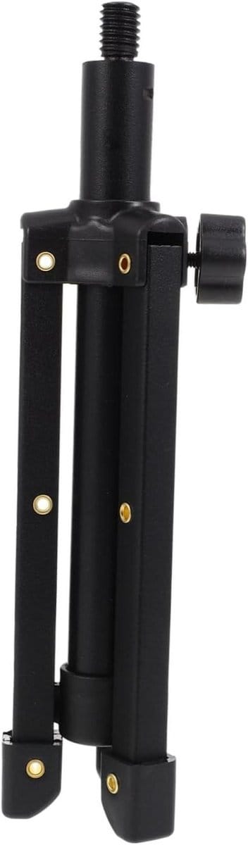Microfoon Statief - Bureauhouder - Opnames Maken - Opvouwbaar Ontwerp - 18.5 cm - Zwart