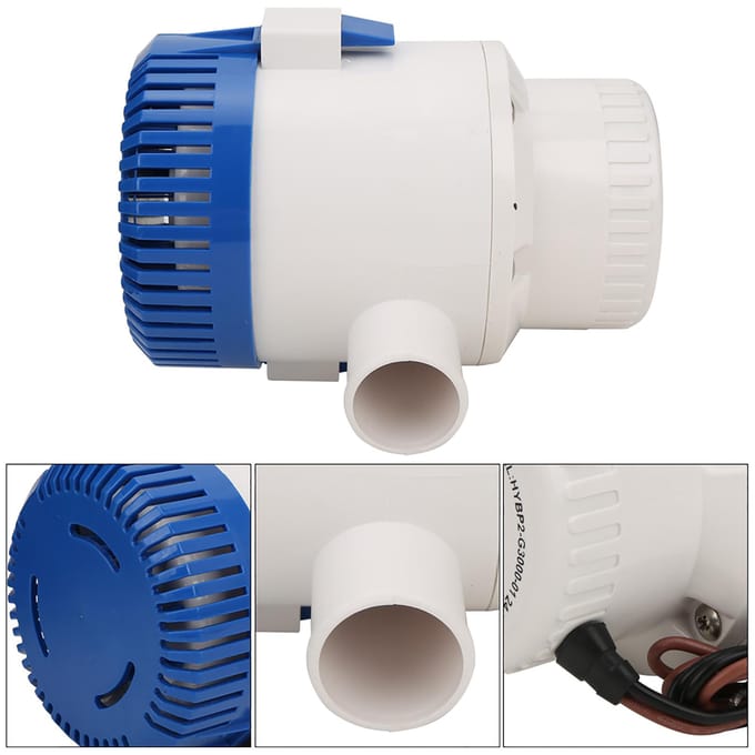 CH8028 24V Grote Horizontale Jacht Automatische Dompelpomp Boot Lenspomp white