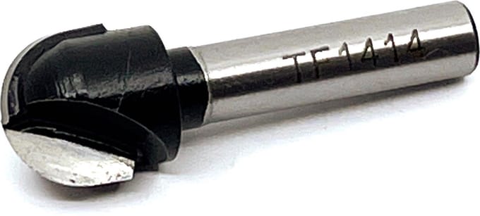 Kwiktool Holprofielfrees TF1414 - R7,9 mm - Schacht 8 mm - Totale lengte 50 mm