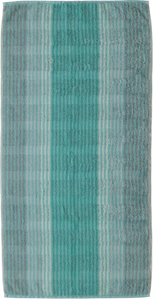 Cawo Cashmere Streifen Handdoek - Munt 50x100