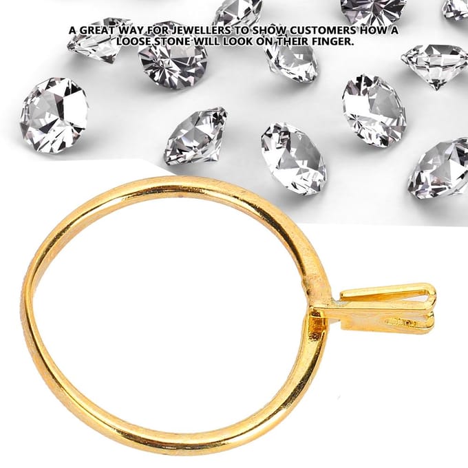 Professionele Diamanten Houder Edelstenen Veerklauw Ring Sieraden Display beige