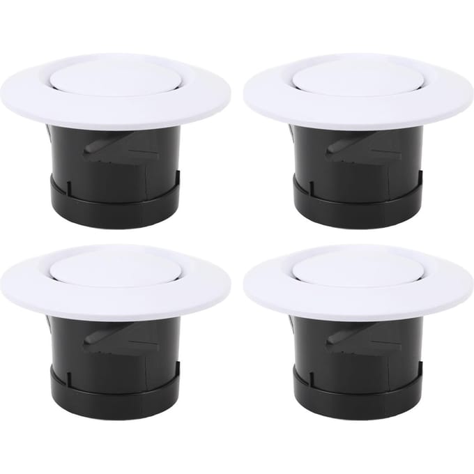 4 STUKS 68mm Verstelbare Dakrand Ventilatieafdekking Verstelbare ABS Ronde Plafond Diffuser voor RVs Campers Aanhangwagens Boten