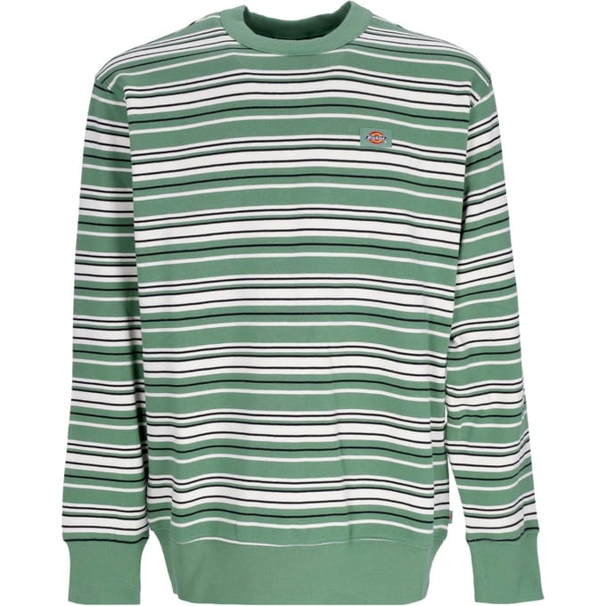 Westover herensweatshirt met ronde hals, strepensweatshirt Dark Ivy