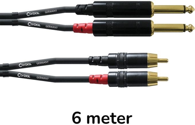 Cordial Cinch-jackkabel 6m Rean stekker CFU 6 PC - Audio kabel