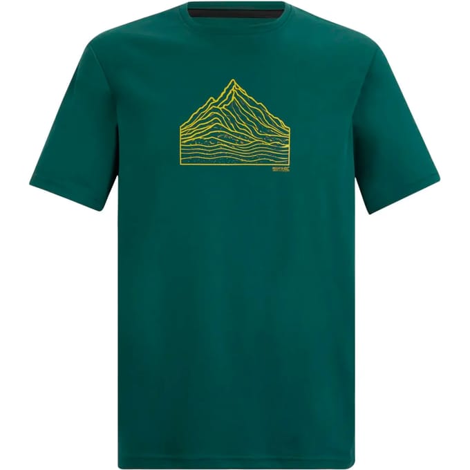 Heren Fingal T-shirt met korte mouwen en gemêleerde print