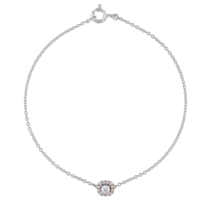 Orphelia AD-1027/1 - Armband - 18 Karaat Goud Bicolor / Diamant 0.16 ct - 18 cm