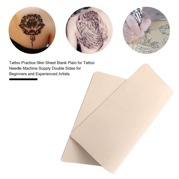Tattoo Practice Skin Sheet Blank Plain voor Tattoo Needle Machine Supply Dubbele zijden 8x6  voor beige