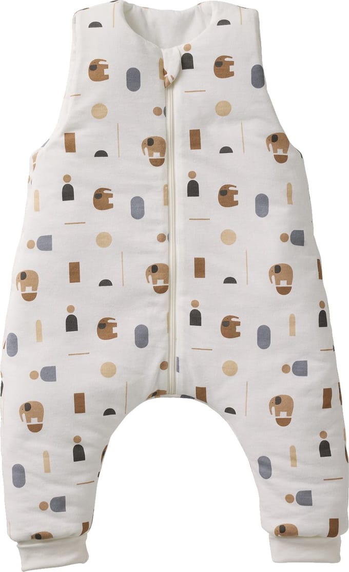 Vertbaudet Jumpsuit met voetjes PETIT ELEPHANT, afneembare lange mouwen