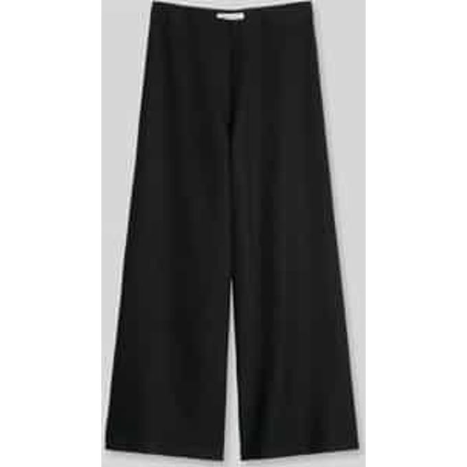 wide leg broek in gebreide look van katoenmix