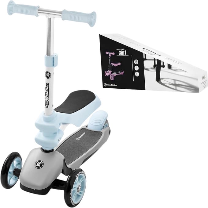 Multifunctionele Kinderstep 3-in-1 met Zitje voor Peuters en Kleuters
